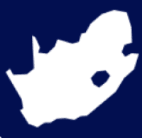 An outline of South Africa.